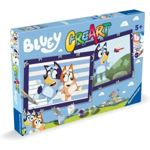 Creart Bluey 2 Laminas Pintar por Numeros Ravensburger