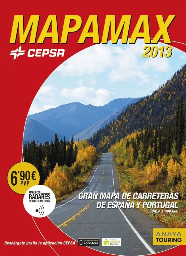 mapa de carreteras cepsa MAPAMAX   2013. GRAN MAPA DE CARRETERAS DE ESPAÑA Y PORTUGAL 1 