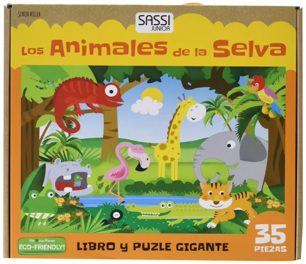 LOS ANIMALES DE LA SELVA. (LIBRO PUZZLE GIGANTE). VV.AA ...