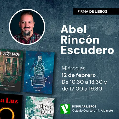 Firma de libros de Abel Rincón Escudero